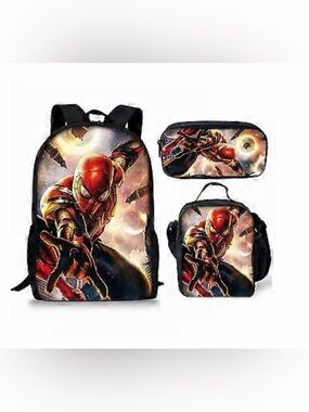 Spider-Man 2  Backpack 3pc set
Includes- Backpack, Lunch bag and pencil bag
New